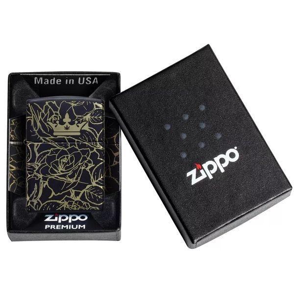 Зажигалка Zippo Queen of Bud Dark Roses Design 47107 77890033 фото