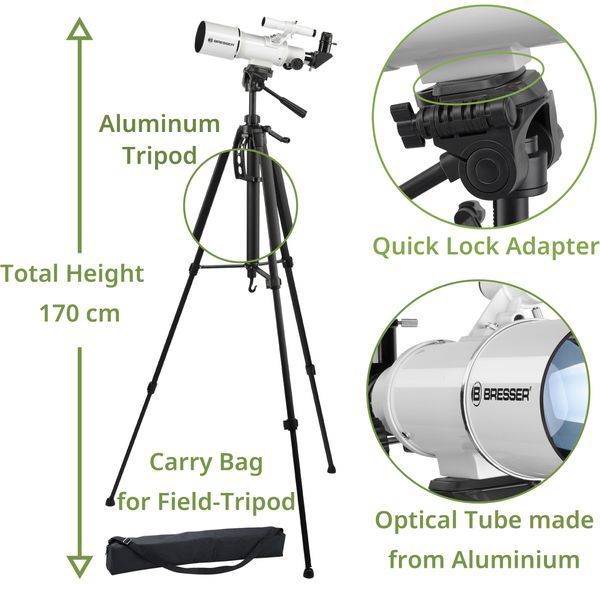 Телескоп Bresser Classic 70/350 Refractor з адаптером для смартфона (4670350) 929319 фото