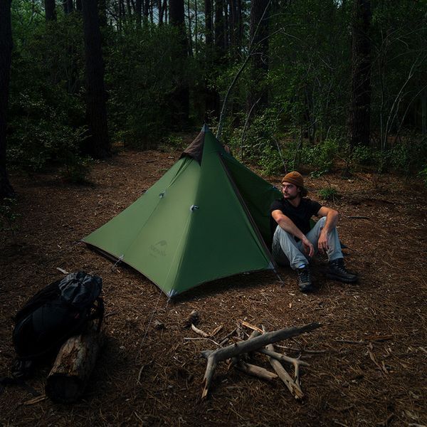 Намет надлегкий із гострою верхівкою Naturehike NH17T030-L, темний зелений 97838 фото