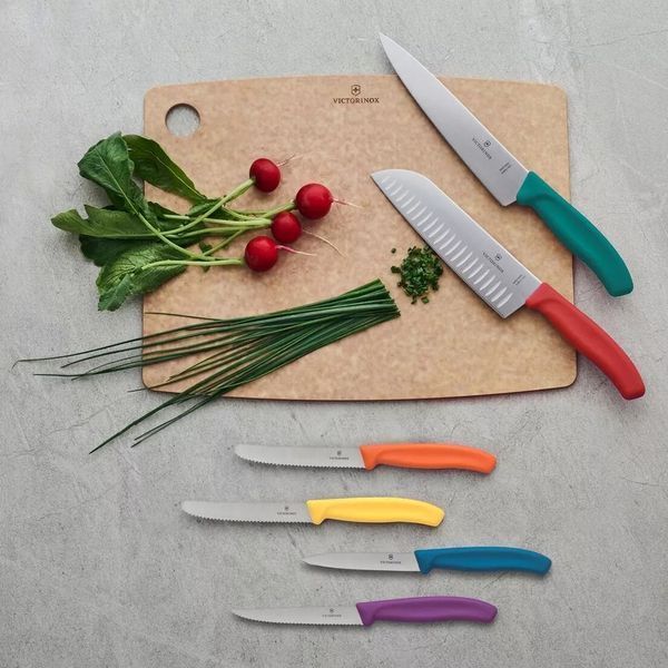 Набір для чистки овочів з трьох ножів Victorinox Swiss Classic Paring Set Жовтий, Помаранчевий, Синій 6.7116.32C1 V77554374 фото