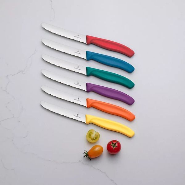Нож столовой и для резки томатов Victorinox Swiss Classic Tomato&Table Серрейтор Синий 6.7832.C1 V77554430 фото