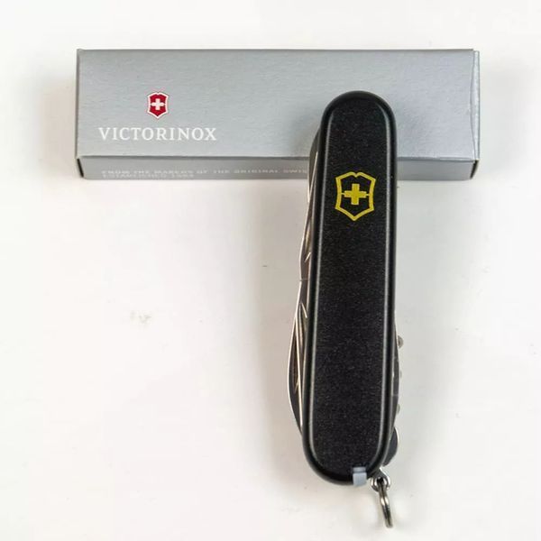 Швейцарский нож Victorinox Climber Mat Черный матовый лак с желтым лого (1.3703.3_M0008p) V77552760 фото