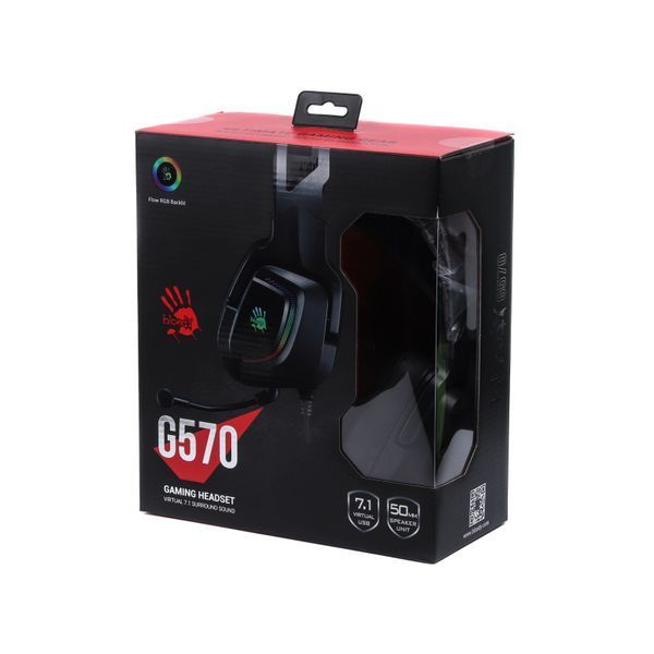 Гарнітура ігрова Bloody G570 з підсвічуванням, USB G570 Bloody (Black) 1605012 фото