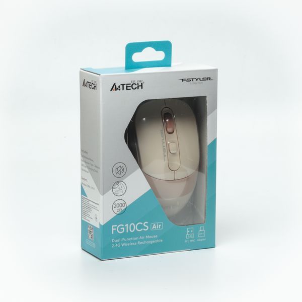Мышь беспроводная A4Tech Fstyler FG10CS Air (Cafe Latte), USB, цвет бежевый FG10CS Air (Cafe Latte) 1606361 фото