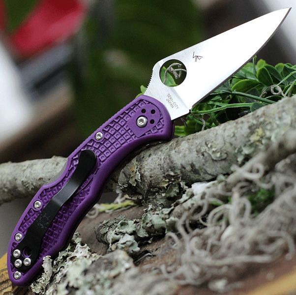 Ніж Spyderco Delica 4 Lightweight VG-10 FRN Purple C11FPPR 871733 фото