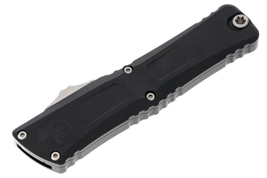 Ніж Microtech Combat Troodon Gen III OTF stonewash. напівсерретор Чорний 1143-11 4009458 фото