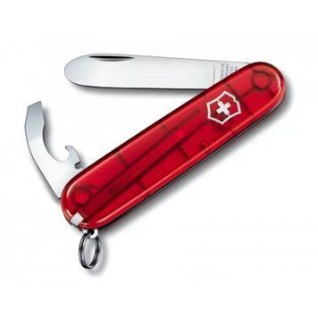 Складаний дитячий Швейцарський ніж Victorinox My First 84 мм напівпрозорий Червоний (0.2363.Т) V77552705 фото