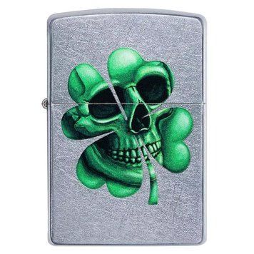 Зажигалка Zippo Lucky Skull Серебристая 49260 V77550518 фото