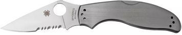 Нож Spyderco UpTern Stainless Steel Полусеррейтор C261PS 871552 фото