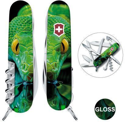 Швейцарский нож Victorinox Swiss Army Huntsman Zodiac Зеленая деревянная змея 1.3713.3_Z4310pk 4009119 фото