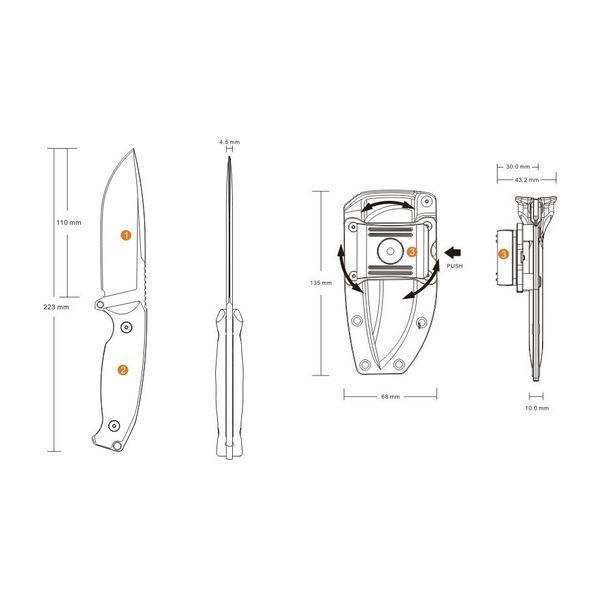 Ніж Ruike Jager F118-G 41297 фото
