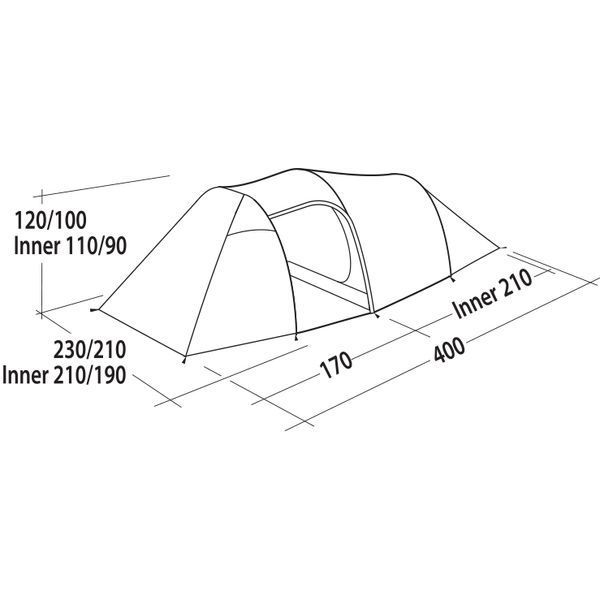 Палатка четырехместная Easy Camp Magnetar 400 Rustic Green (120416) 929571 фото