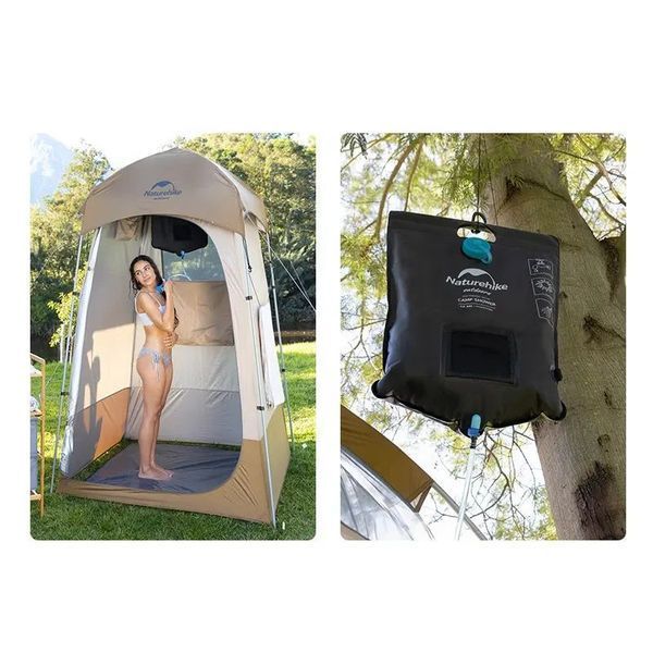Компактний кемпінговий душ Naturehike NH21SJ032, 20 л, Чорний 96339 фото