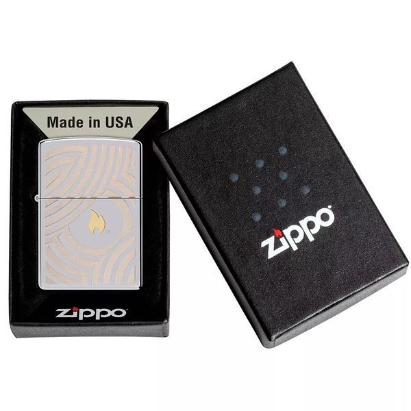 Зажигалка бензиновая Zippo Flame and Circles Design 2 (46332) V77550890 фото