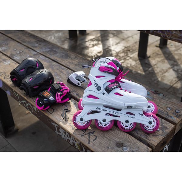 Rollerblade роликові ковзани Fury Combo white-pink 36.5-40.5 29318 фото
