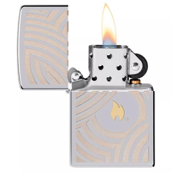 Зажигалка бензиновая Zippo Flame and Circles Design 2 (46332) V77550890 фото
