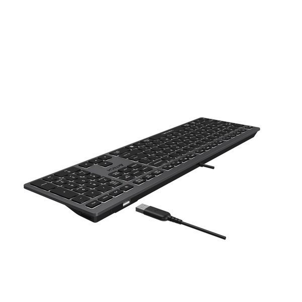 Клавіатура A4-Tech Fstyler FX60H, сірий колір, USB, біле підсвічування FX60H USB (Grey) White backlit 1605606 фото