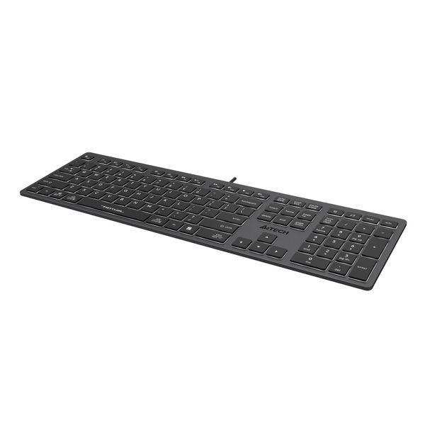 Клавіатура A4-Tech Fstyler FX60H, сірий колір, USB, біле підсвічування FX60H USB (Grey) White backlit 1605606 фото