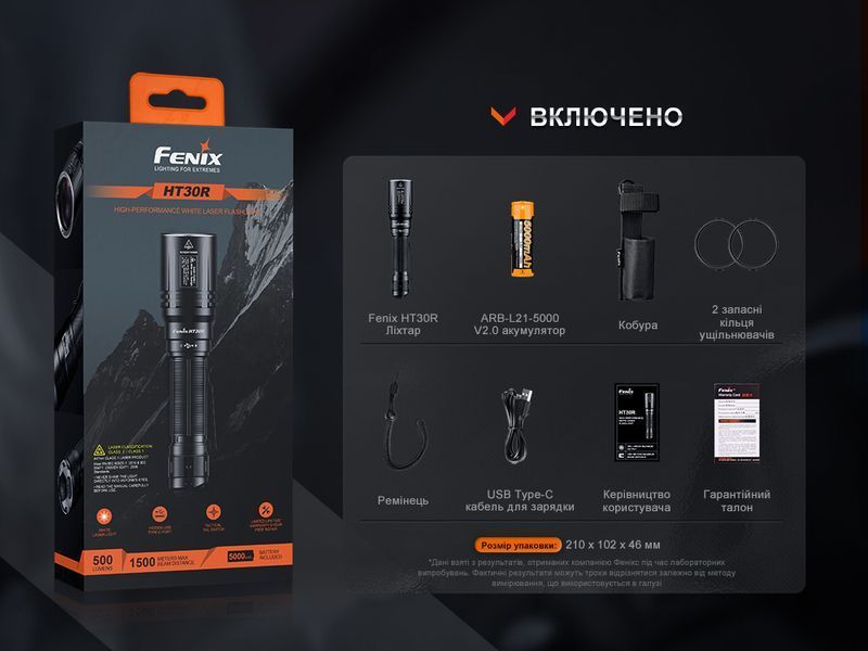 Ліхтар ручний лазерний Fenix HT30R 88748 фото