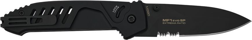 Ніж Extrema Ratio MF1 Evo SP M390 Black Blade Aluminium Напівсерейтор 04.1000.0233/M3/BLK/BLK 17840289 фото