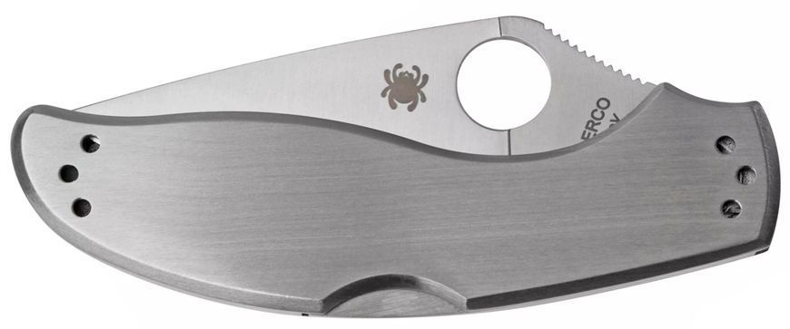 Ніж Spyderco UpTern Stainless Steel Напівсеррейтор C261PS 871552 фото