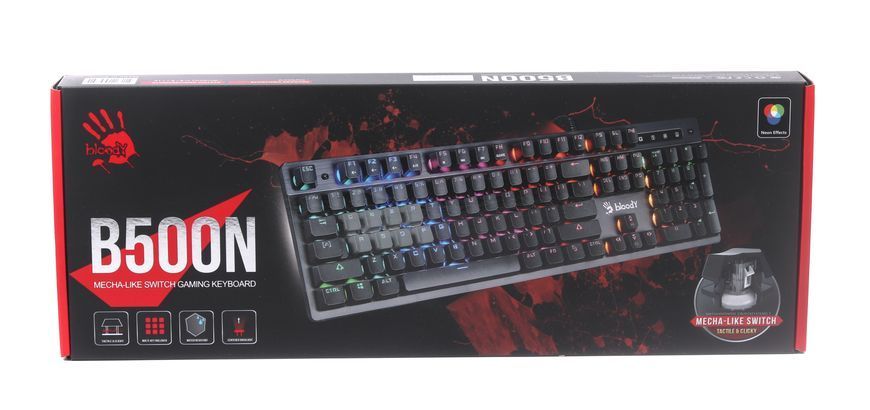 Клавиатура игровая B500N Bloody, USB B500N Bloody (Grey) 1604347 фото