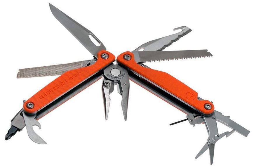 Мультитул Leatherman Charge PLUS Orange + Чохол + метричні біти + кліпса + кільце для темляка 4007845 фото