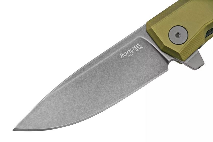 Ніж Lionsteel Myto Black Blade Aluminium Green MT01A GB 392150 фото
