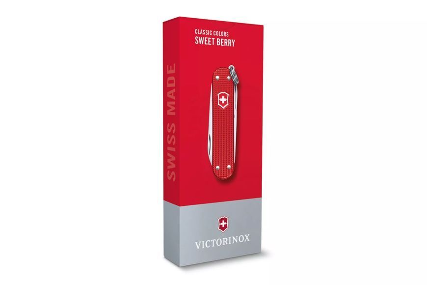 Швейцарський ніж Victorinox Classic SD Alox Colors Sweet Berry 58 мм, 5 функцій, Червоний (0.6221.201G) V77552250 фото