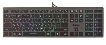 Клавіатура A4-Tech Fstyler FX60, сірий колір, USB, неонове підсвічування FX60 USB (Grey) Neon backlit 1605607 фото