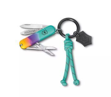 Швейцарський ніж-брелок Victorinox Classic SD Sydney Style Зелений/Фіолетовий/Жовтий 0.6223.E222 V77554118 фото