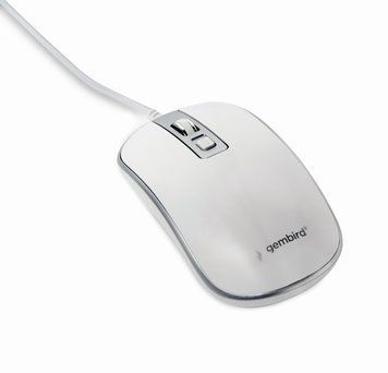 Оптична миша, MUS-4B-06-WS USB інтерфейс, бiло-сiра MUS-4B-06-WS 1605537 фото