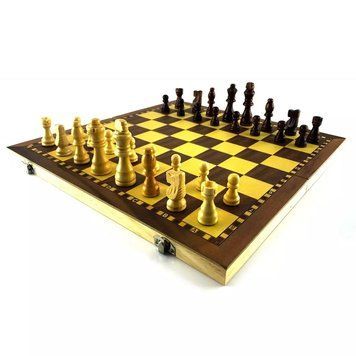 Набір 2 в 1 Шахи, шашки дерев'яні магнітні (39х39х2 см) (DN32800) V77554024 фото