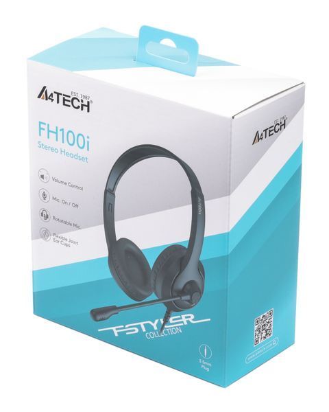 Гарнітура A4-Tech FH100i USB,колір чорний FH100i (Stone Black) 1605790 фото