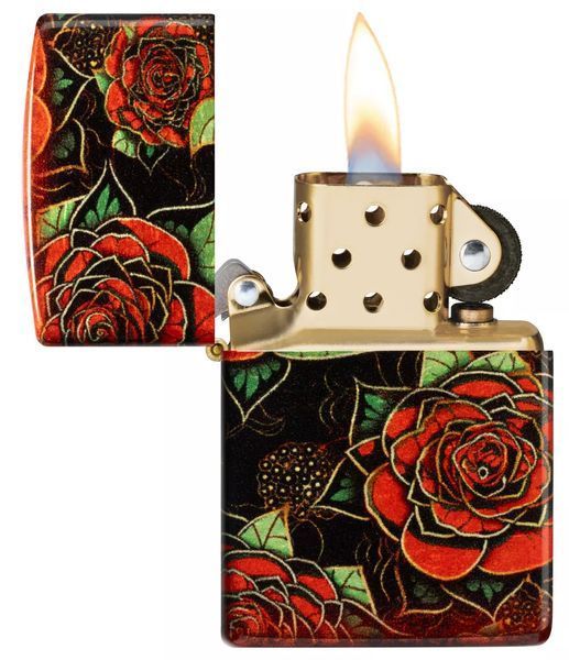 Зажигалка Zippo 46849 Red Roses Design 540 Fusion 77890072 фото