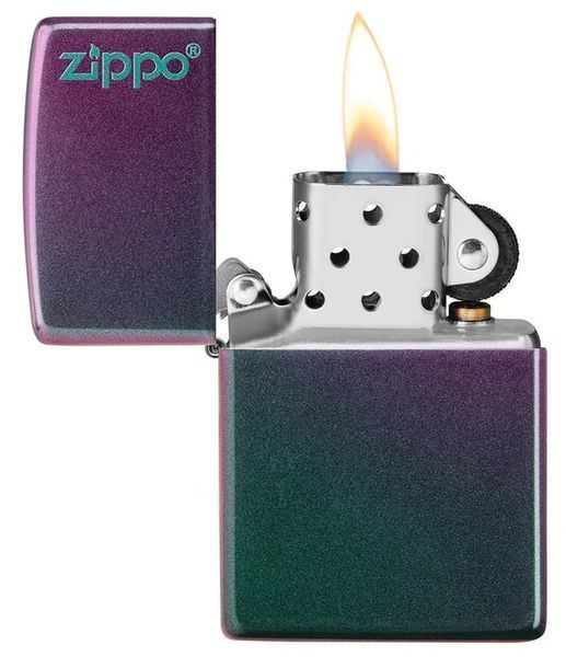 Запальничка Zippo Reg Iridescent Matte Logo 49146 ZL V77553935 фото