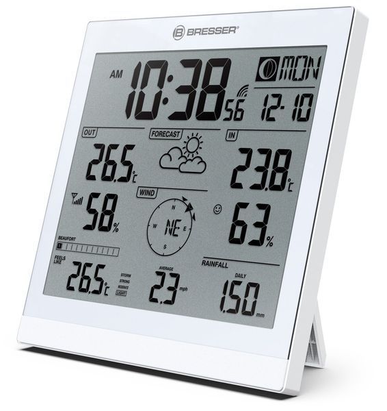 Метеостанція Bresser Weather Center JC XXL 5-in-1 White 7002590 фото