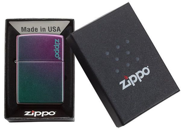 Запальничка Zippo Reg Iridescent Matte Logo 49146 ZL V77553935 фото