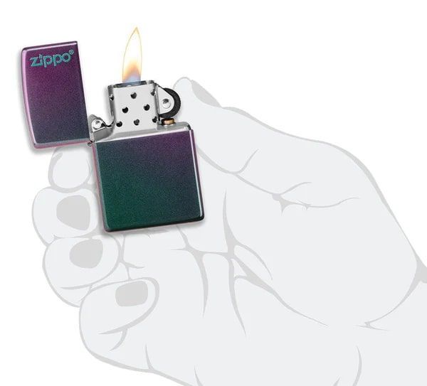 Запальничка Zippo Reg Iridescent Matte Logo 49146 ZL V77553935 фото