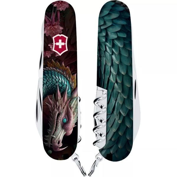 Швейцарський ніж Victorinox Climber Zodiac 91 мм 14 функцій Чарівний дракон (1.3703.3_Z3280p) V77552769 фото