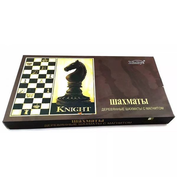 Набір 2 в 1 Шахи, шашки дерев'яні магнітні (39х39х2 см) (DN32800) V77554024 фото