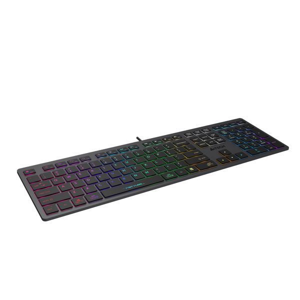 Клавіатура A4-Tech Fstyler FX60, сірий колір, USB, неонове підсвічування FX60 USB (Grey) Neon backlit 1605607 фото