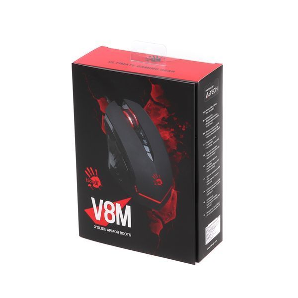 Мышь игровая A4-Tech Bloody V8M, черная, с подсветкой, USB V8M Bloody (Black) 0202660 фото