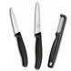 Набір для чищення овочів із трьох предметів Victorinox Swiss Classic Paring Set 2 ножа та овочечистка Iota, Чорний 6.7113.33 V77554371 фото 5