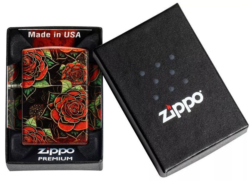 Зажигалка Zippo 46849 Red Roses Design 540 Fusion 77890072 фото
