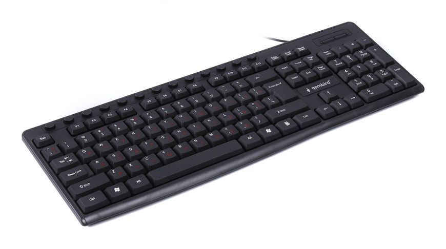 Клавіатура мультимедійна Gembird KB-UM-107-UA, українська розкладка, USB, чорний колір KB-UM-107-UA 1604894 фото