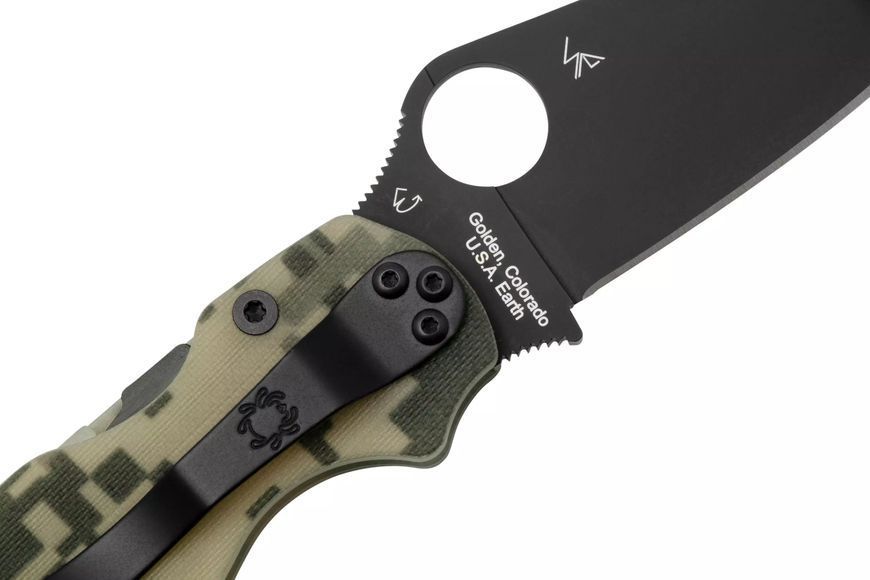 Ніж Spyderco ParaMilitary 2 Camo Black Blade CPM-S45VN C81GPCMOBK2 870156 фото