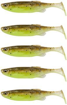 Силікон Savage Gear Fat Minnow T-Tail 75мм 5.0g Green Pearl Yellow (5 шт/уп) 18544305 фото