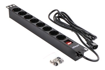 EnerGenie EG-PDU-012-C14 модуль розподілу живлення, 1U, 16A, 8шт євророзеток. EG-PDU-012-C14 1604806 фото