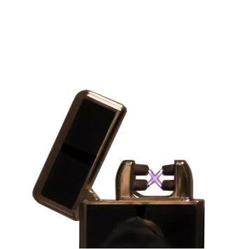 Электроимпульсная зажигалка USB Tycoon две дуги Черно-золотистая подарочная коробка (100674) V77550443 фото